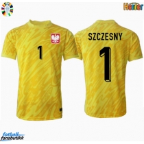 Polen Wojciech Szczesny #1 Keeper Hjemmedrakt EM 2024 Kortermet